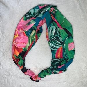 Zara Tropical Print Headband S/M like new